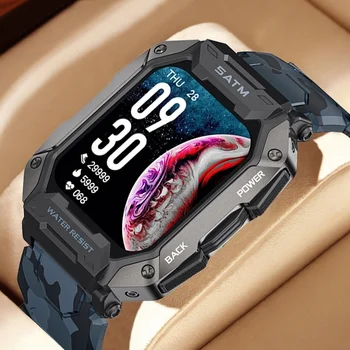 2023 Yeni akıllı saat Erkekler İçin Bluetooth Tam Dokunmatik Ekran 5ATM Su Geçirmez Saatler Spor Spor Erkekler Smartwatch Adam Koştu
