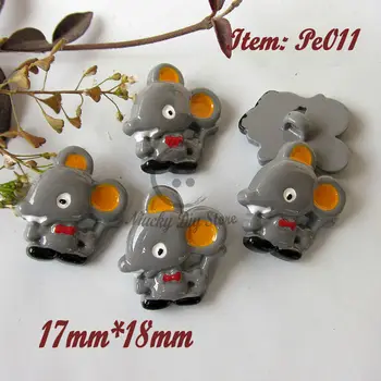 Biyonik düğmeler 24 adet fare düğmeleri çevre dostu zanaat hayvan karikatür düğmeler dekorasyon zanaat el yapımı aksesuarlar