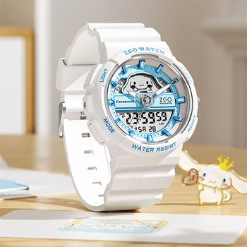 Sanrio Karikatür çocuk İzle kız çocuk saatleri dijital saat Hello Kitty Cinnamoroll Ainme Spor Su Geçirmez elektronik saat