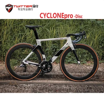 TWİTTER CYCLONEpro komple set RİVAL - 22S hidrolik disk frenler Kırma Rüzgar Yarış tasarım T900 karbon fiber yol bisikleti bicicleta
