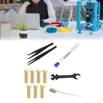 3D Yazıcı Nozulları Temizleme MK8 Pirinç Nozullar Çelik İğne cımbız seti