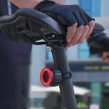 Bisiklet arka ışık pratik akıllı fren algılama hafif 6 Modları Anti güz gece sürme uyarı ışığı bisiklet malzemeleri