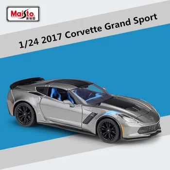 Montaj Sürümü Maisto 1: 24 Chevrolet Corvette Grand Spor Alaşım Spor Araba Modeli Diecasts Metal Yarış Araba Modeli Çocuk Oyuncak Hediye