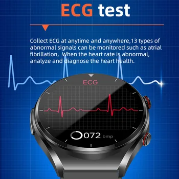 Orijinal Kan Şekeri akıllı saat EKG + PPG HRV Monitör Kan Basıncı Vücut Sıcaklığı Smartwatch Erkekler Su Geçirmez Spor İzci
