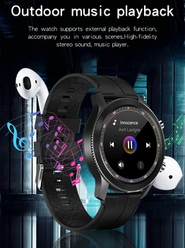 Akıllı saat Erkekler Müzik Çalma HD Ekran IP68 Su Geçirmez Spor Spor bluetooth saat Android Ios Smartwatch İçin Erkekler