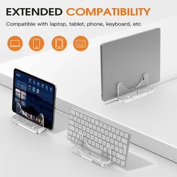 Dikey stant Mac Mini için Akrilik Dizüstü tablet telefon Masaüstü Standı Kaymaz Ayarlanabilir klavye Tutucu Apple MAC Mini için