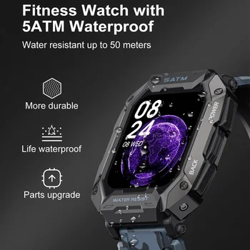 2023 Yeni akıllı saat Erkekler İçin Bluetooth Tam Dokunmatik Ekran 5ATM Su Geçirmez Saatler Spor Spor Erkekler Smartwatch Adam Koştu