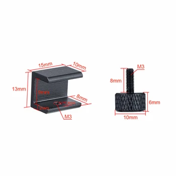8 Adet 3D Yazıcı Parçaları Cam Isıtmalı Yatak Klip Kelepçe Heatbed Klip Alüminyum Alaşımlı Hotbed Yapı Platformu Tutucu