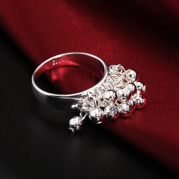 Moda 925 Gümüş takı seti küpe bilezik yüzük kolye kadınlar için güzel Üzüm boncuk kolye düğün Parti hediyeler