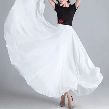 Modern Performans Dans Giyim Etek kadın 720 Derece Salıncak Dans Büyük Salıncak Dökümlü Etek dans kostümü Yeni Sahne Kostüm