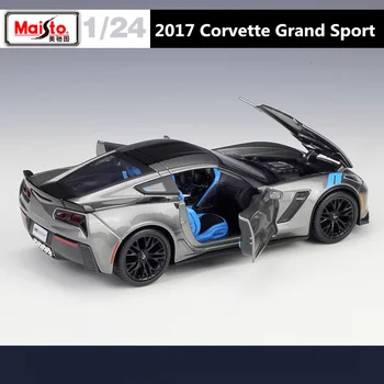 Montaj Sürümü Maisto 1: 24 Chevrolet Corvette Grand Spor Alaşım Spor Araba Modeli Diecasts Metal Yarış Araba Modeli Çocuk Oyuncak Hediye