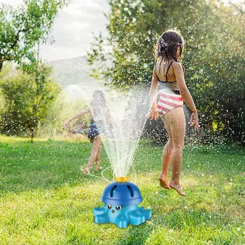Sevimli Canlı Ahtapot Tasarım Su Püskürtme Yağmurlama Oyuncak Açık Arka Bahçe Eğlenceli Oyun Dönen İplik Yağmurlama Oyuncak Hediye Çocuklar İçin