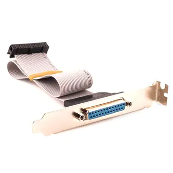 DB25 Adaptörü Braketi ile IDC 26 Pin Şerit Kablo Anakart Yuvası Plaka Paralel Panel DB-25 Dişi Soket Düz Kablo